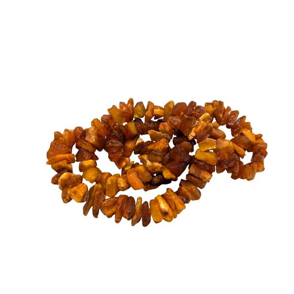 Vintage Chunky Genuine Raw Amber Graduated Nugget 32" Necklace 64.38g - Picture 5 of 10